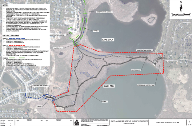 Lake Ann Park Preserve Contractor Map 2024